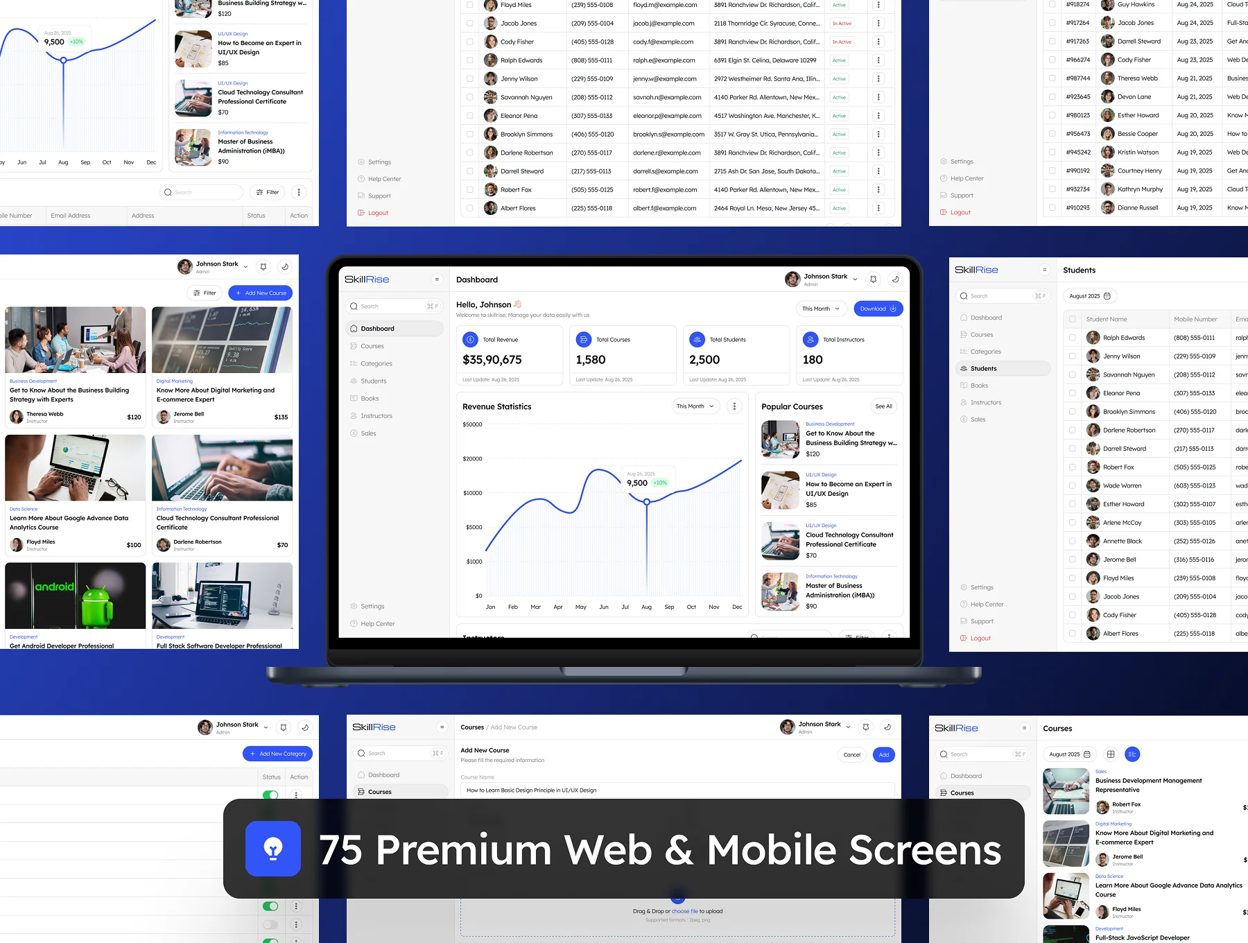 SkillRise - Online Course Dashboard Admin UI Kit 3