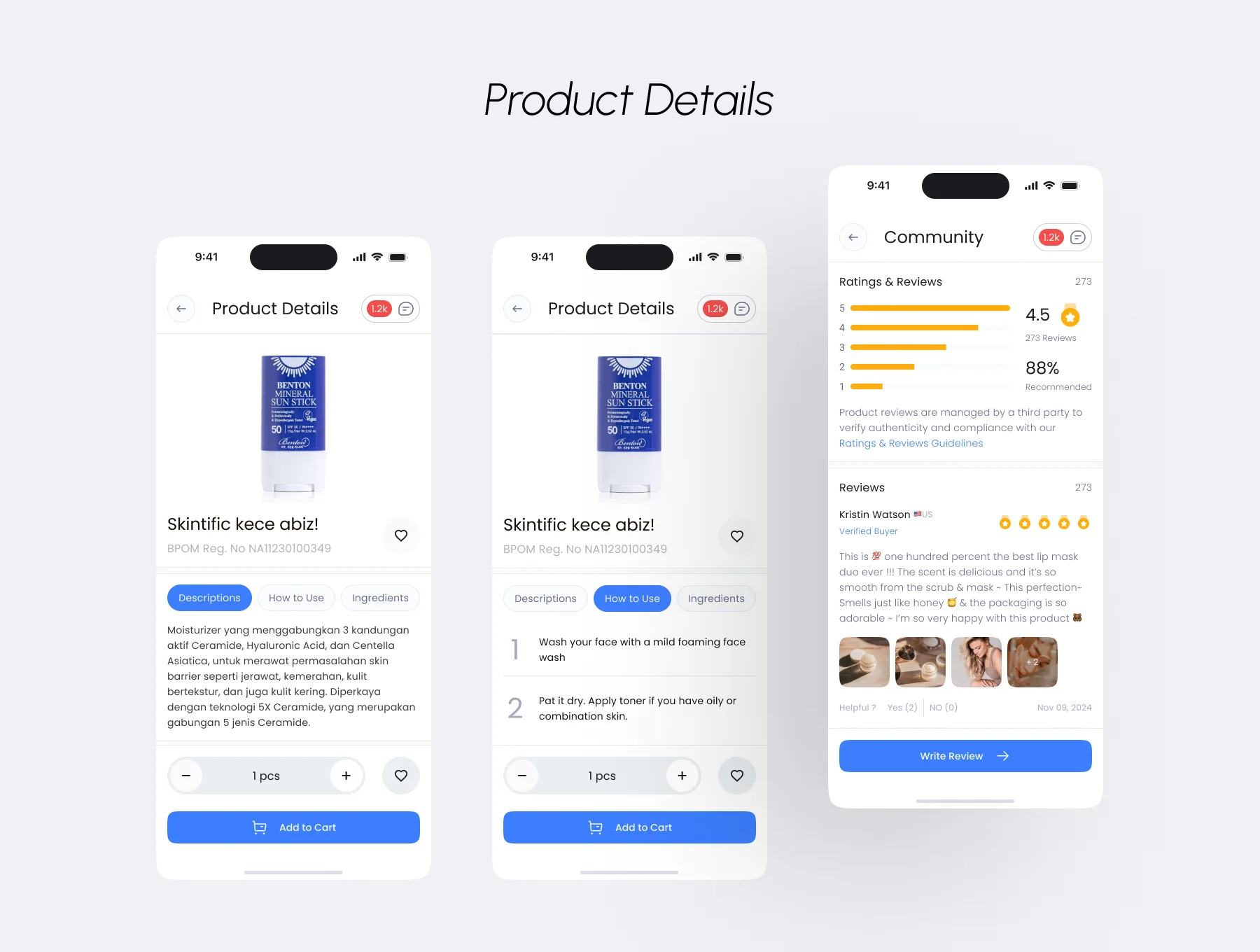 SkinGenie: Skincare Tracker and Ecommerce UI Kit 4