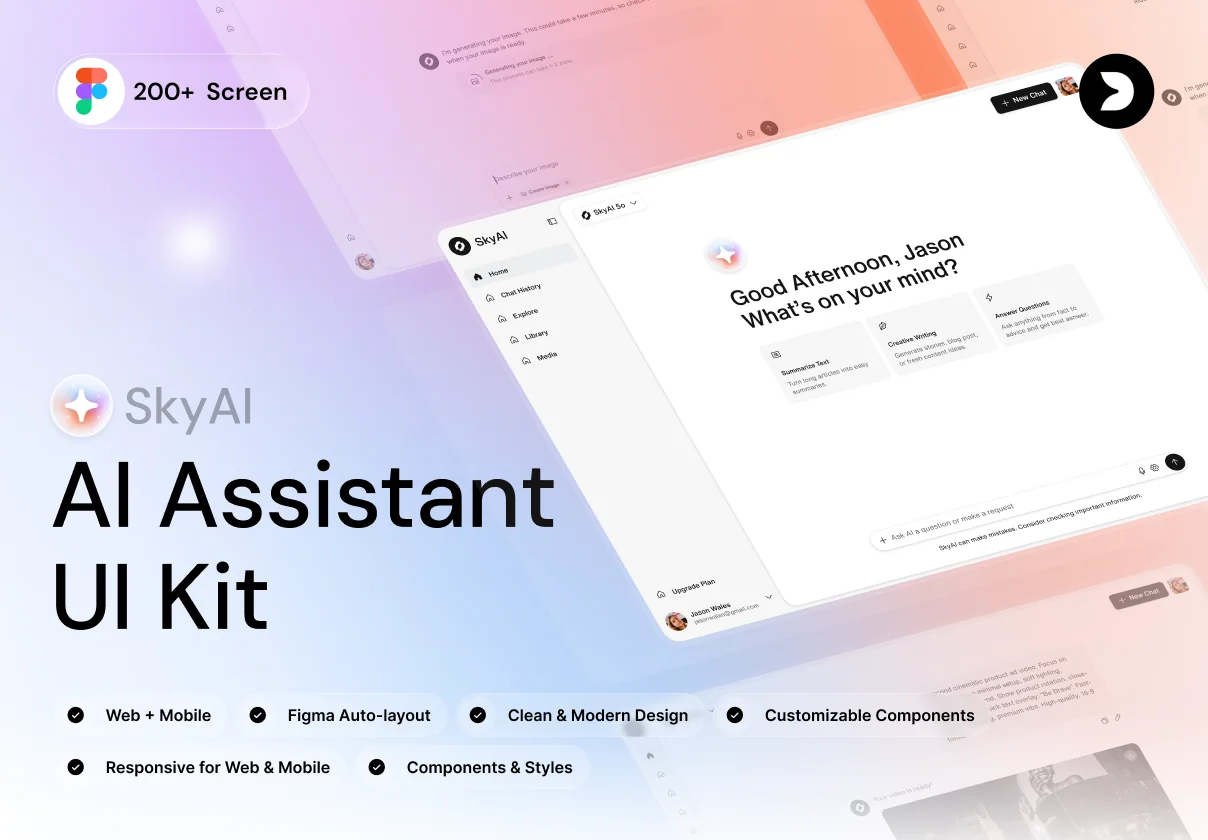SkyAI – Ultimate AI Chat & Productivity UI Kit