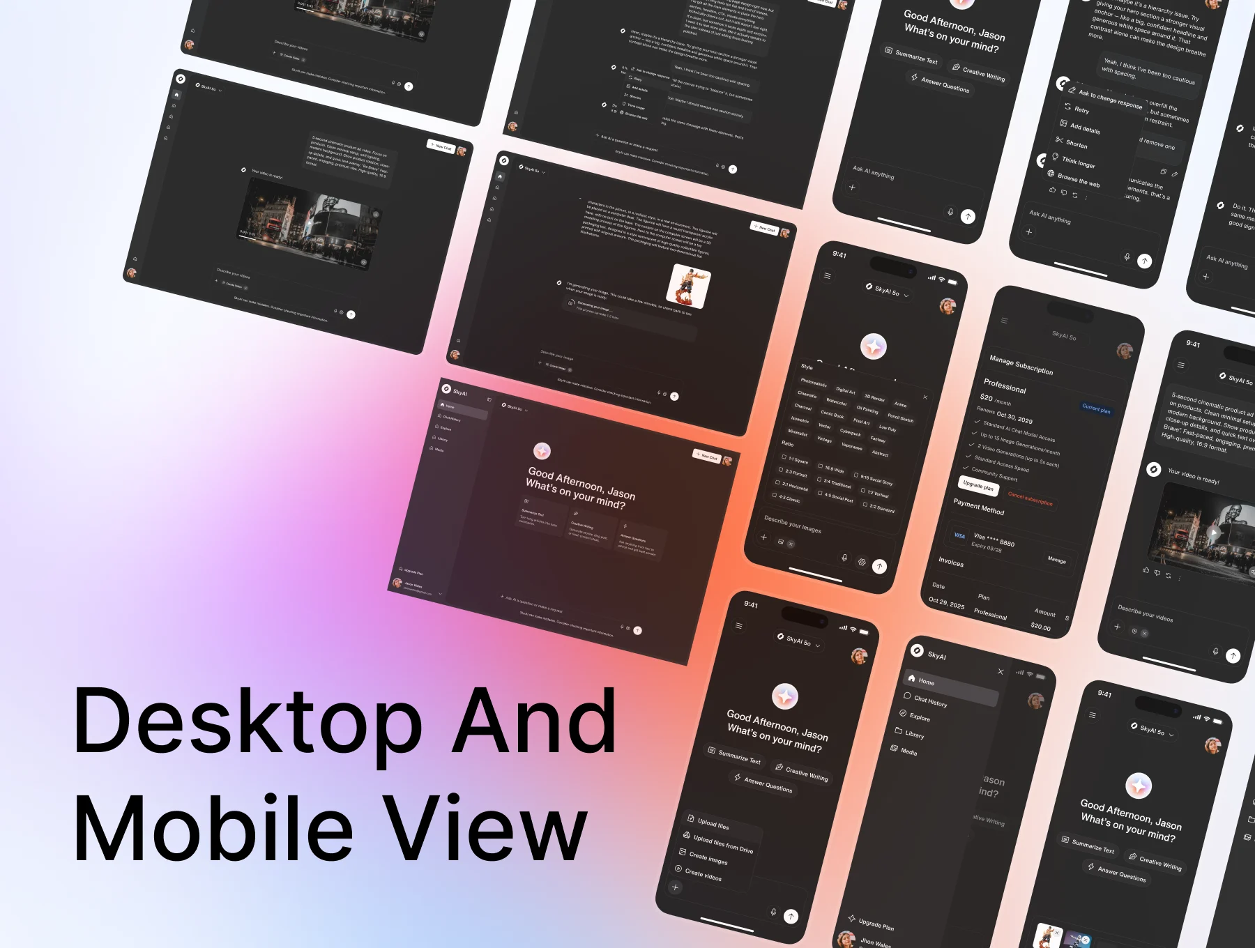 SkyAI – Ultimate AI Chat & Productivity UI Kit 2