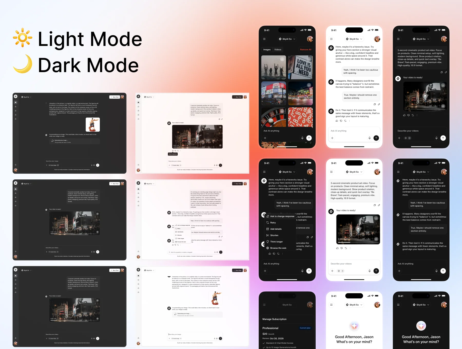 SkyAI – Ultimate AI Chat & Productivity UI Kit 4
