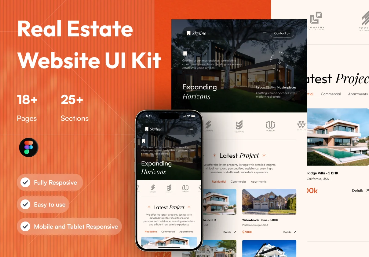 Skyline - Real Estate Website UI Kit