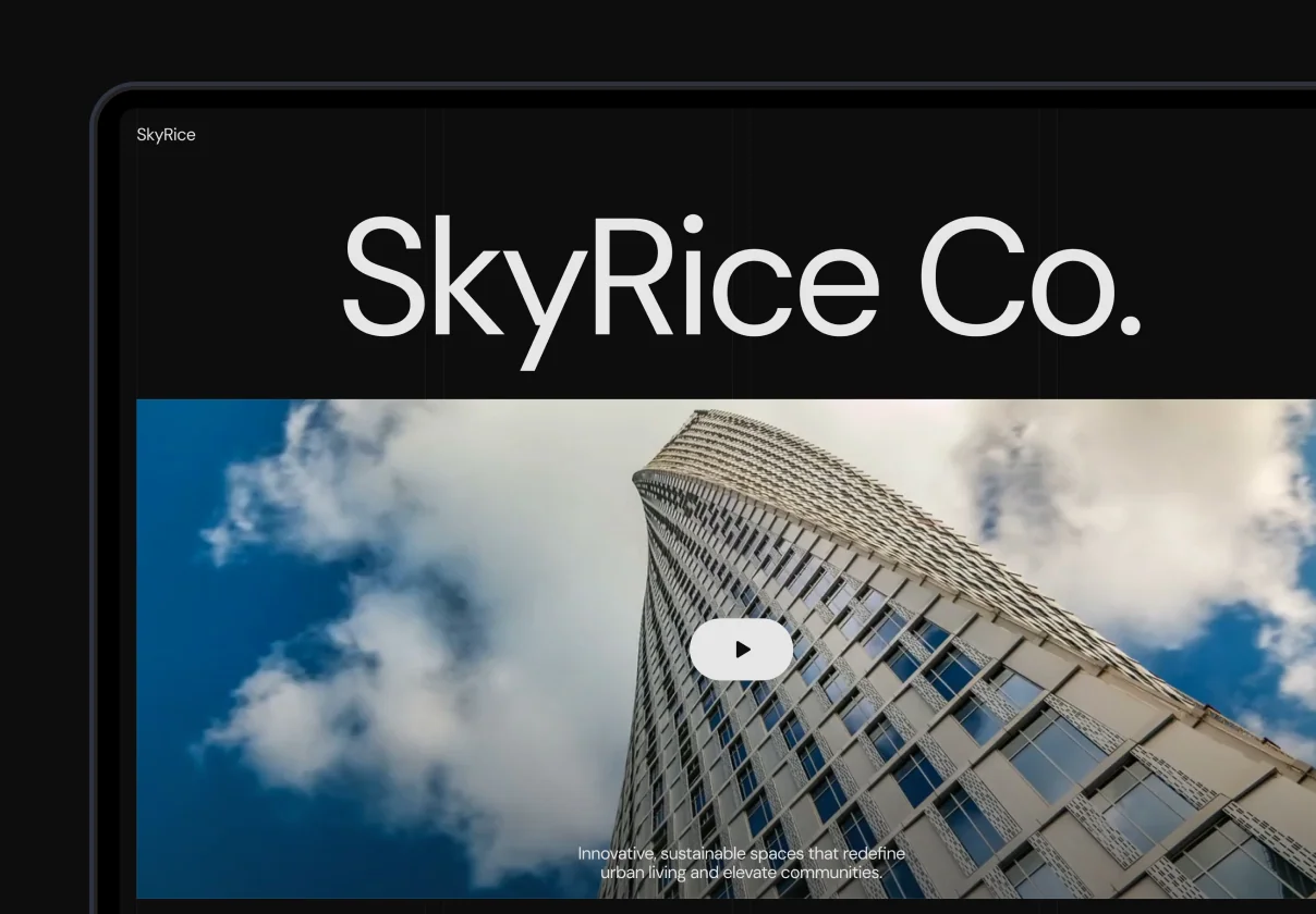 SkyRice – Real Estate Company Website