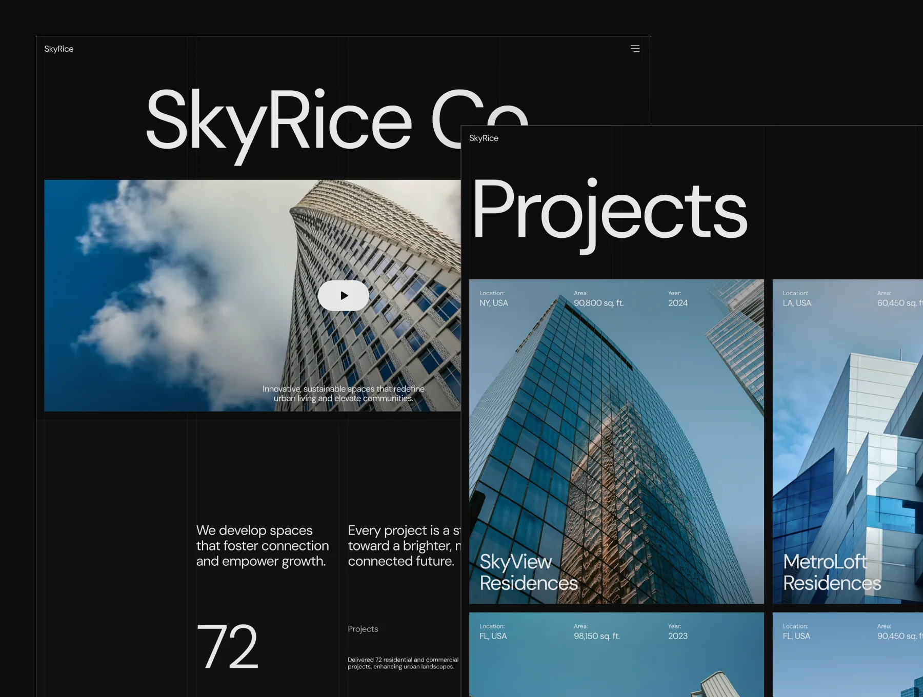 SkyRice – Real Estate Company Website 2