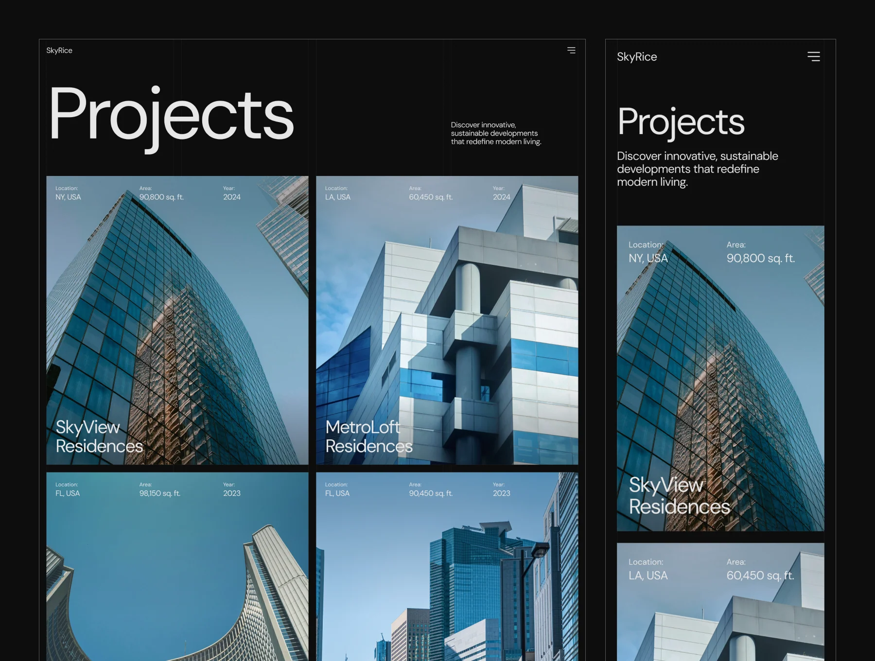 SkyRice – Real Estate Company Website 4