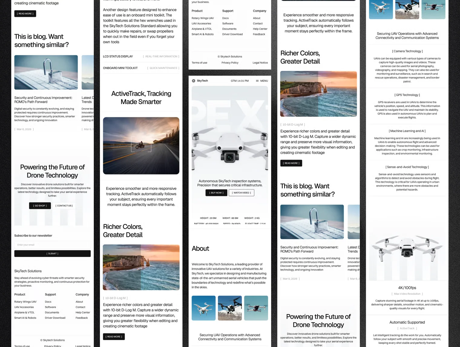 Skytech - Drone Shop Technology Website 3