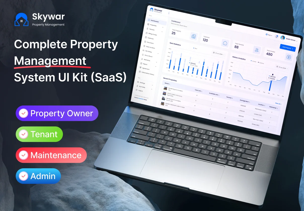 Skywar - Complete Property Management System Ui Kit