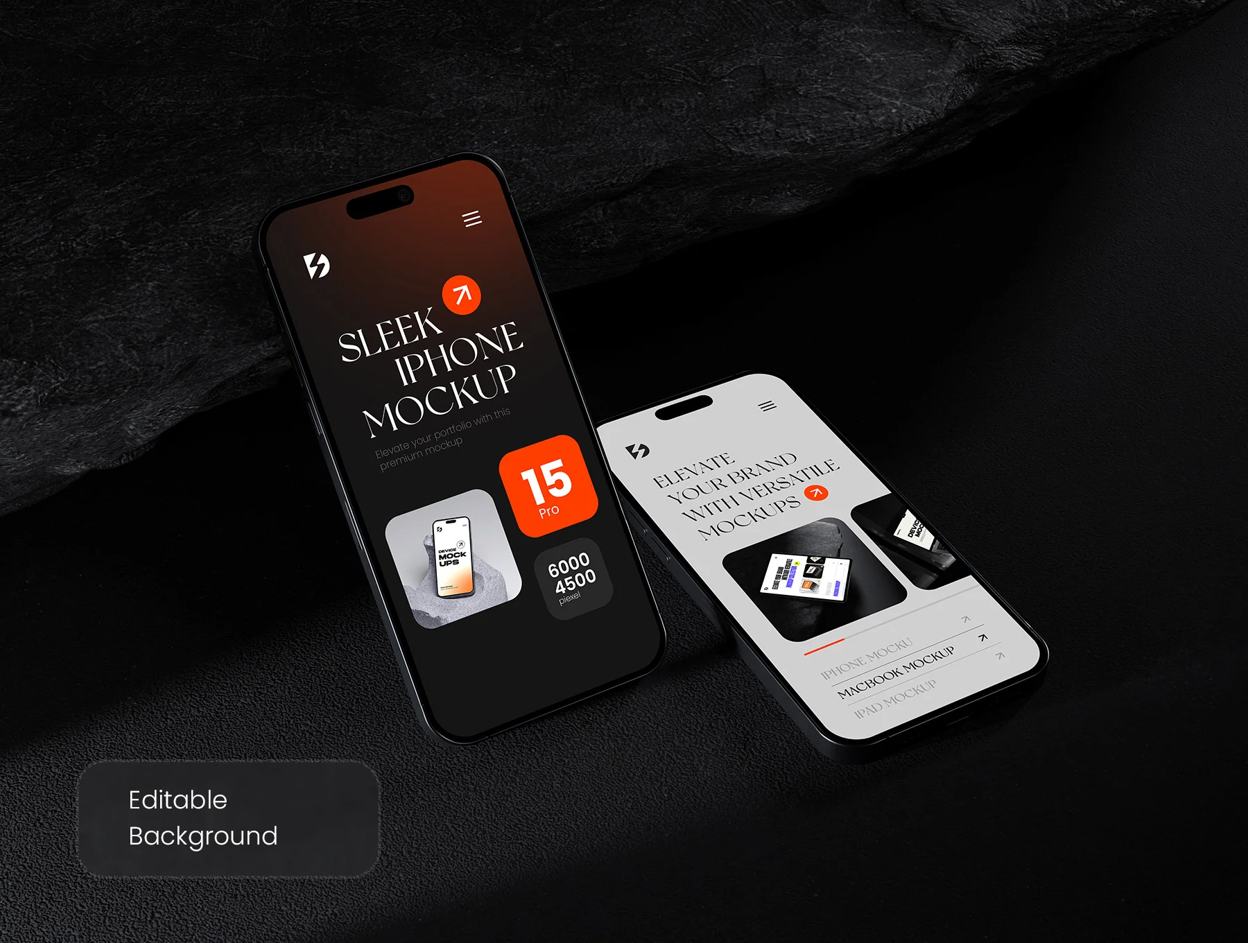 Sleek iPhone 15 Pro Mockup Bundle 3