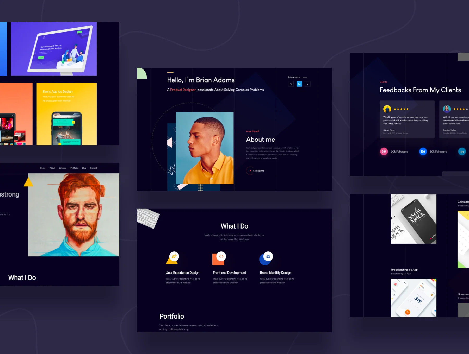Sleek Portfolio HTML Template 3
