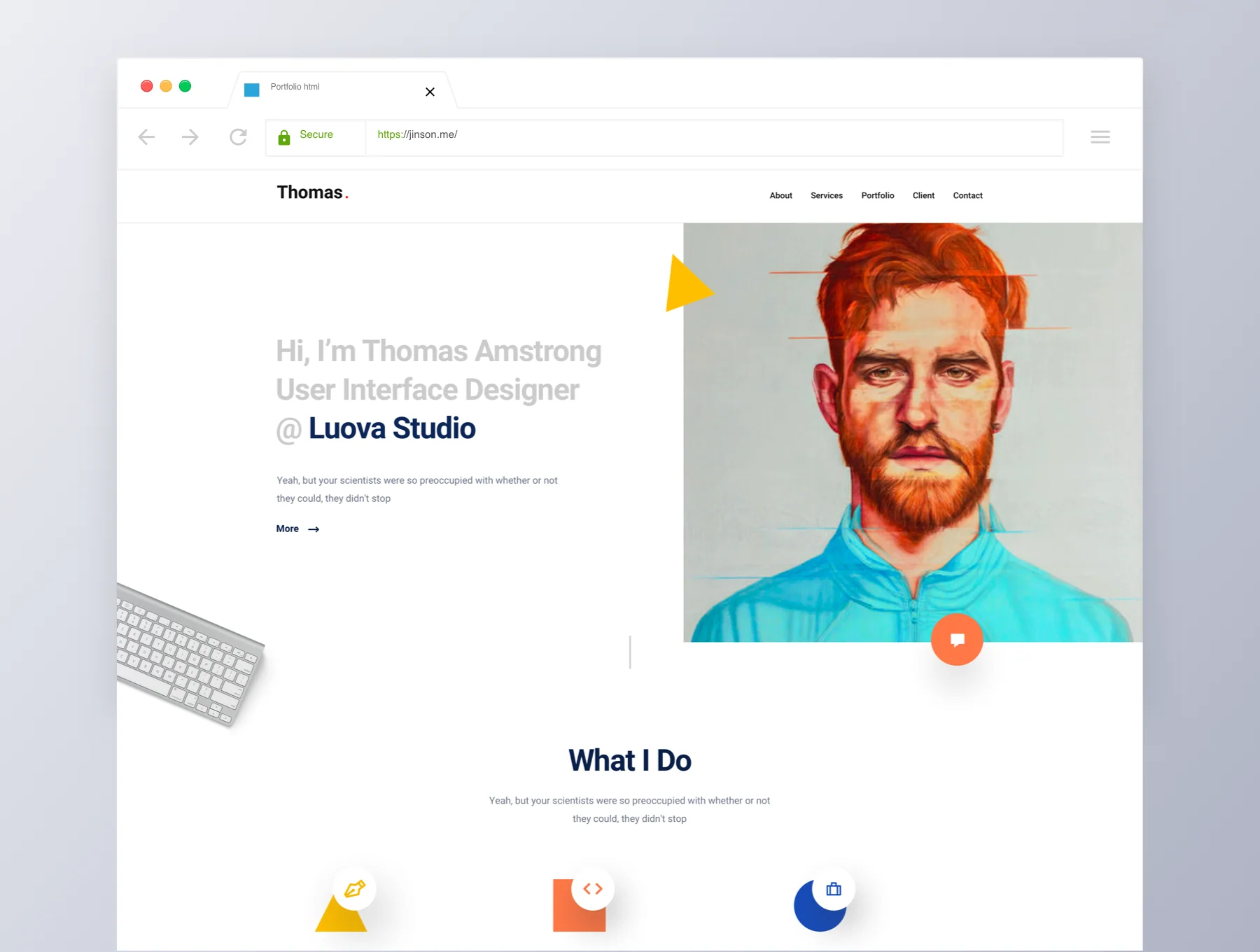 Sleek Portfolio HTML Template 5