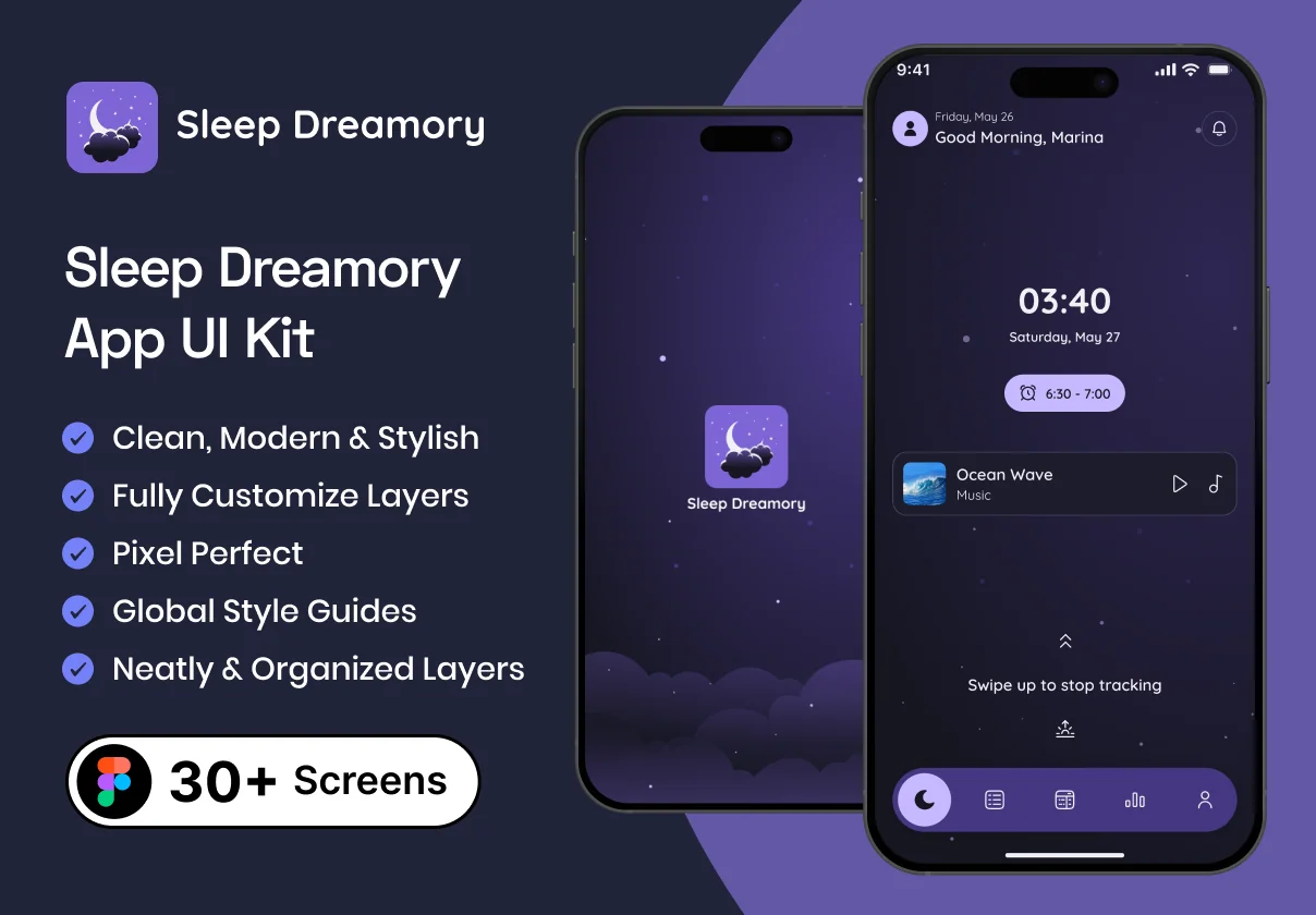 Sleep Dreamory App UI Kit