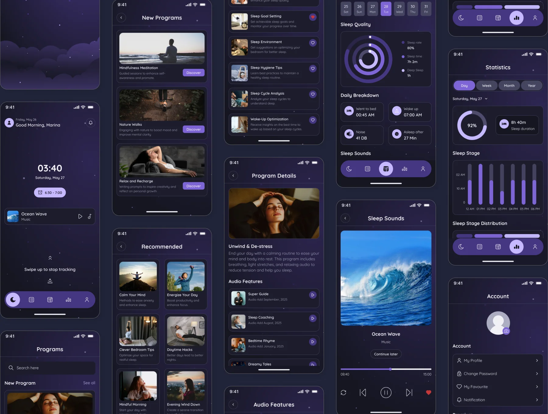 Sleep Dreamory App UI Kit 4