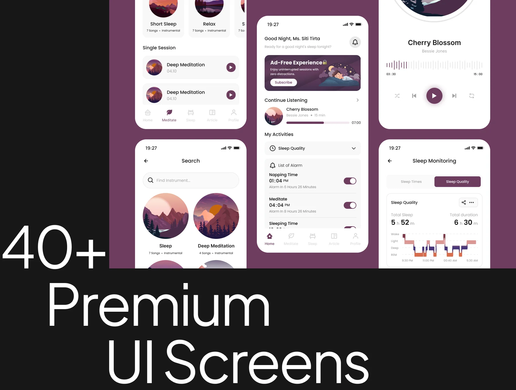 Sleep & Meditation App UI Kit 5