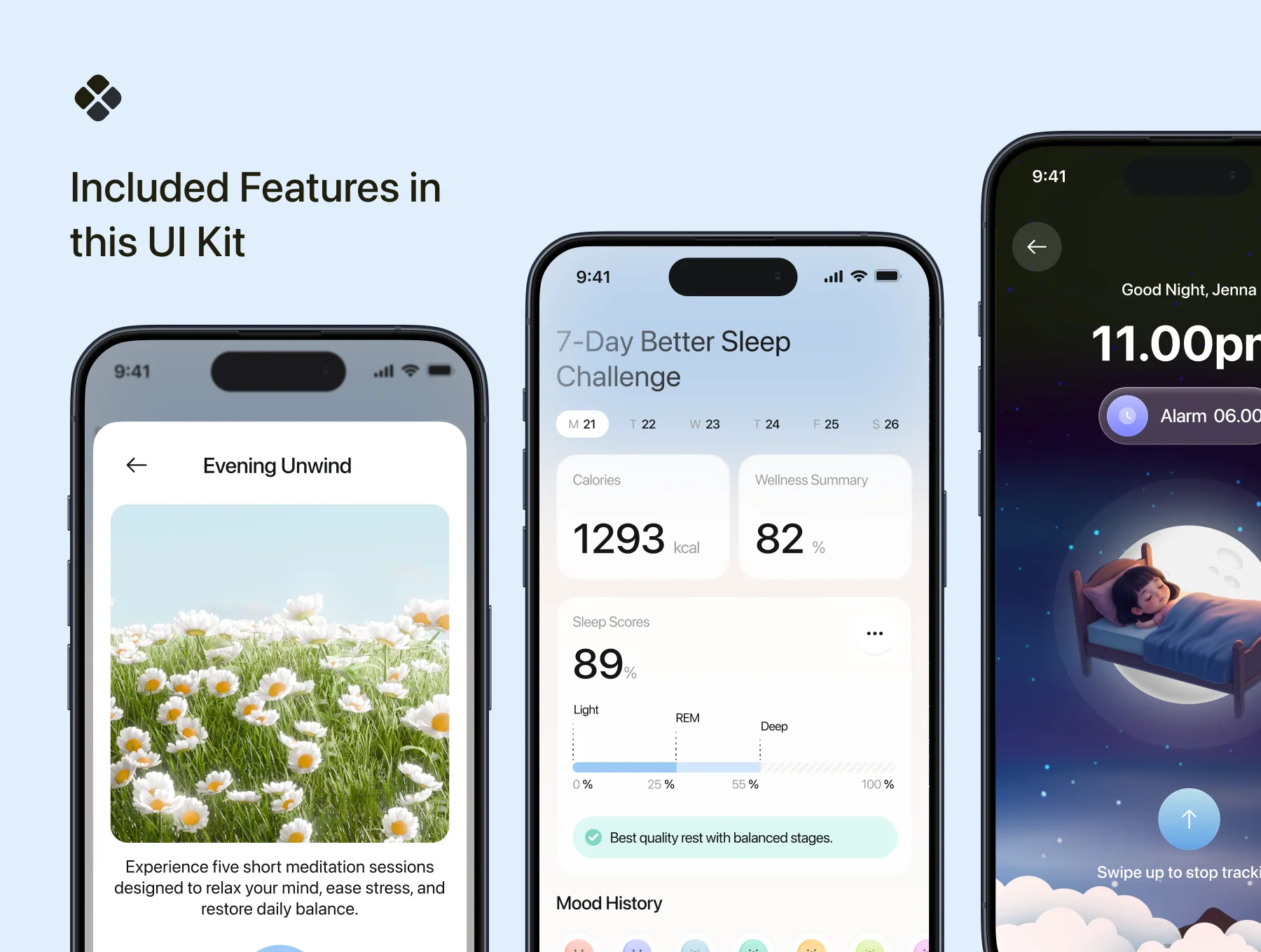 Sleepyal – Activity and Sleep Tracker App UI Kit 3