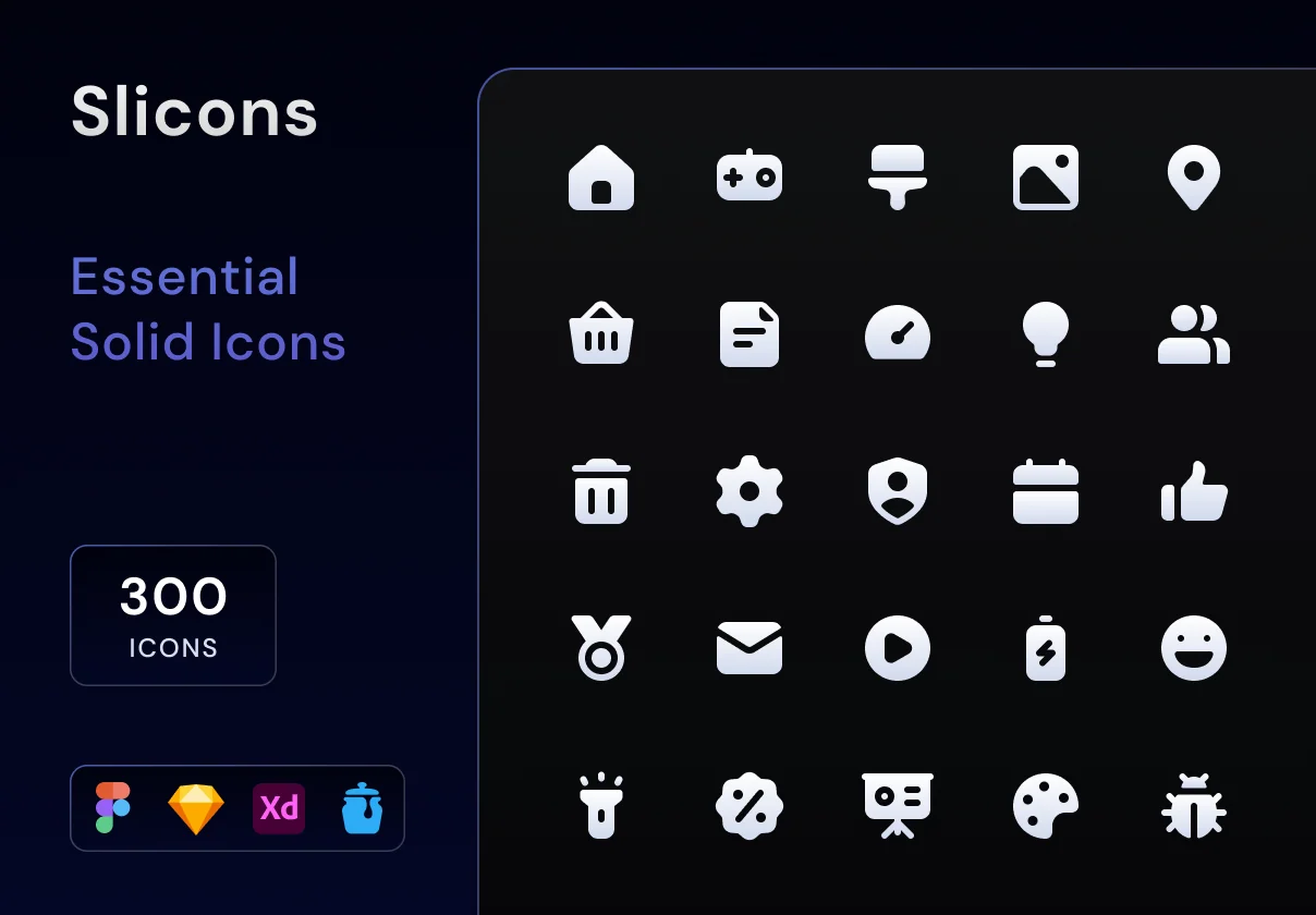 Slicons Essential Solid Icons