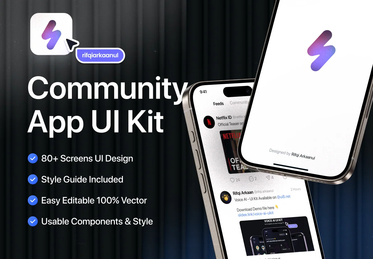 Slidee - Community App UI Kit