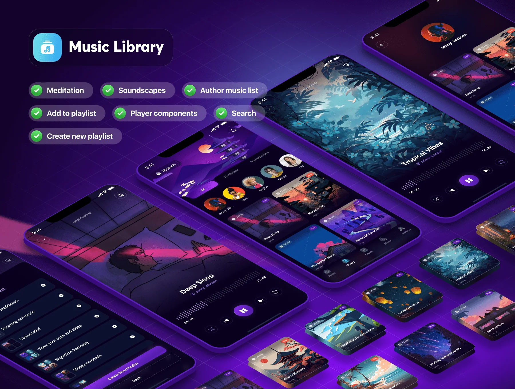 Sleepie - Sleep Sounds & Meditation Mobile App 3