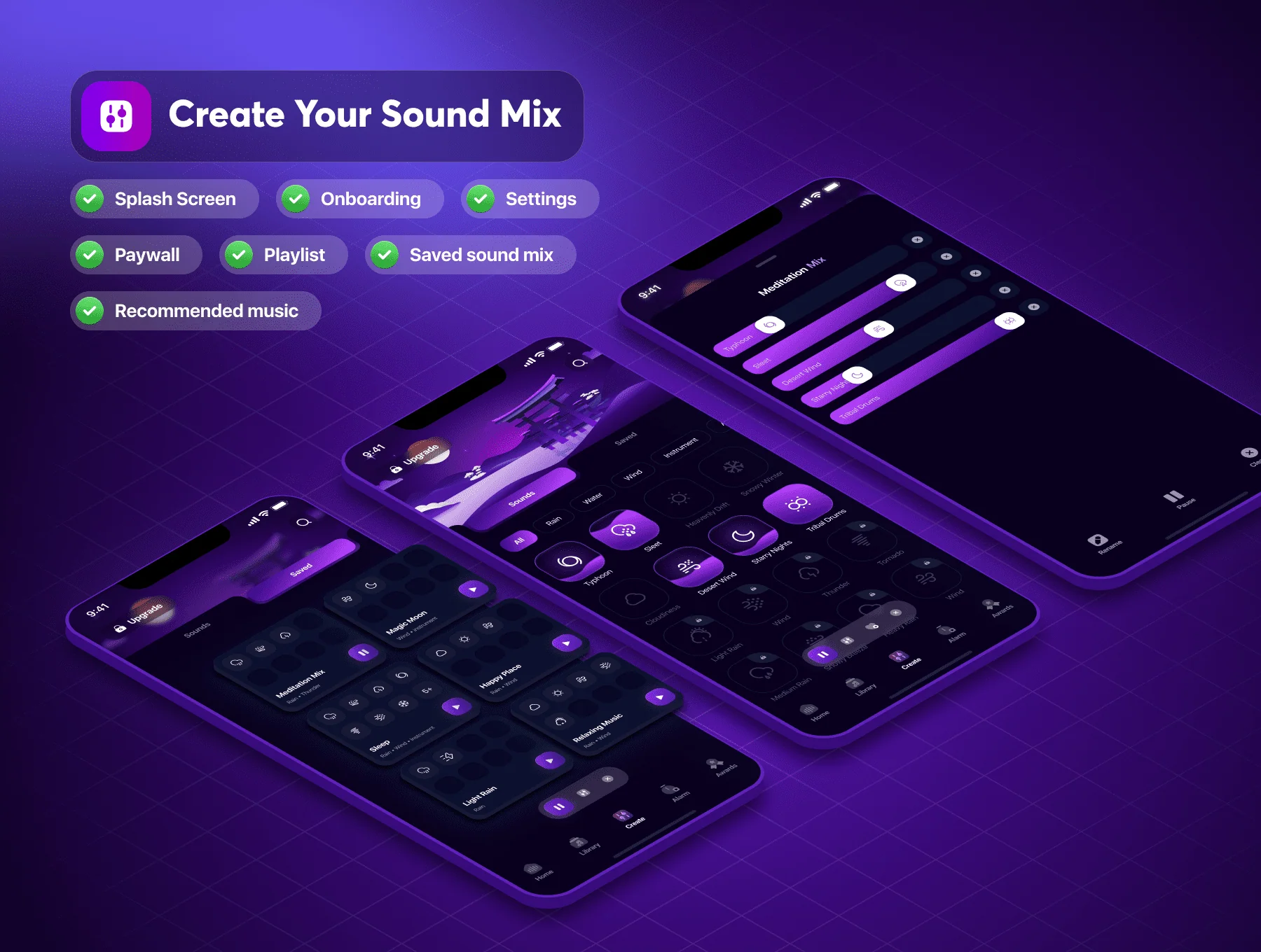 Sleepie - Sleep Sounds & Meditation Mobile App 4