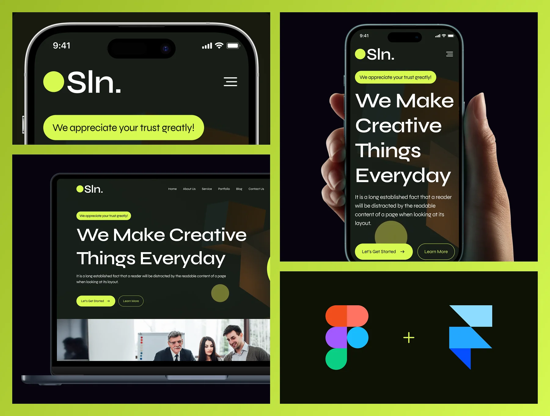 Sln - Digital Agency Website Framer Template 3