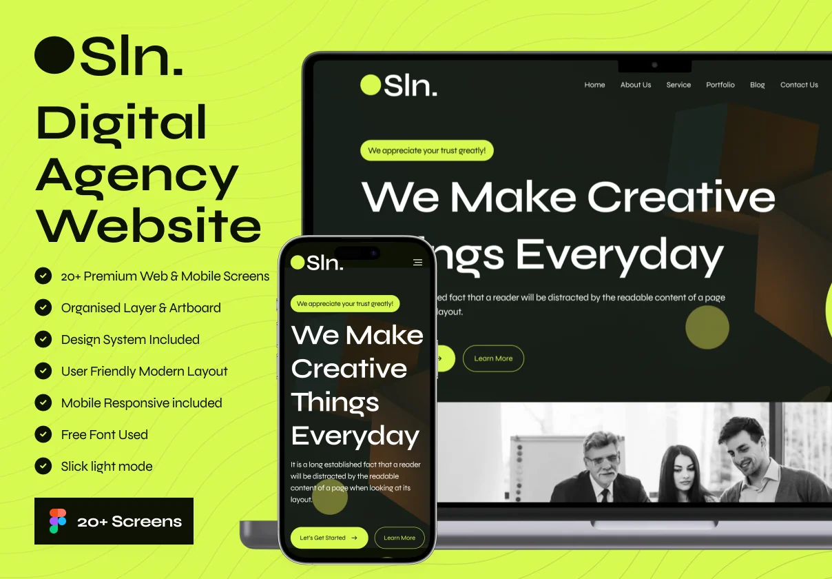 Sln - Digital Agency Website UI Kit