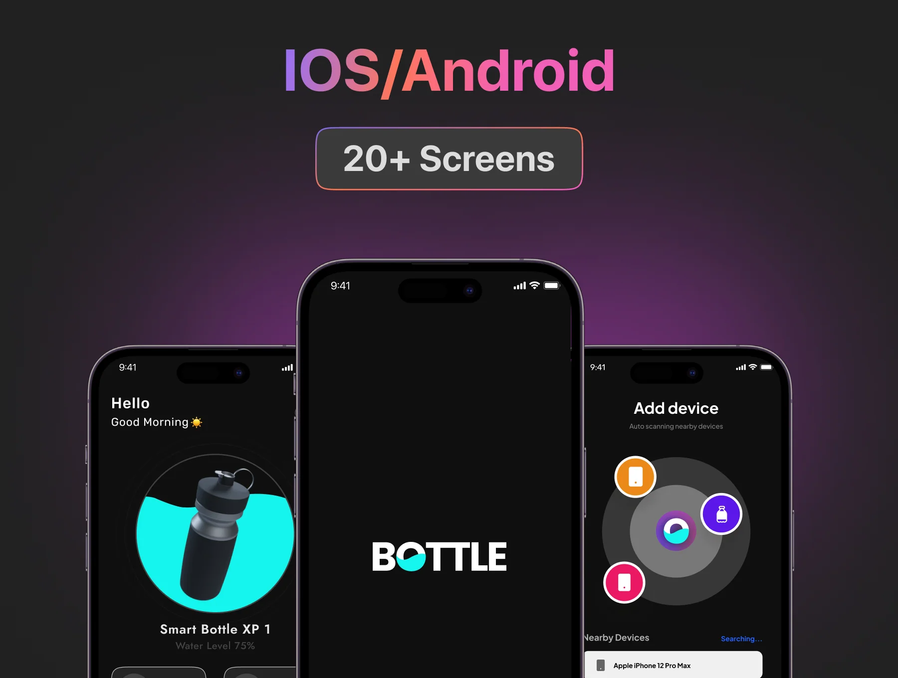 Smart Bottle App UI Kit 2