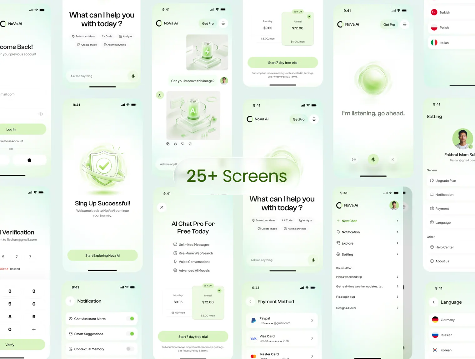 Smart Chat Assistant – iOS Mobile App UI Kit 5