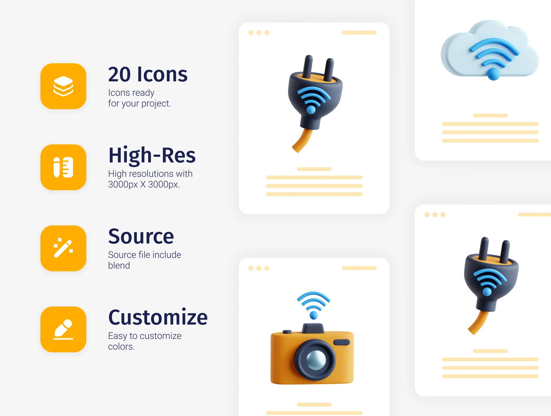 Smart Home 3D Icon Set 2