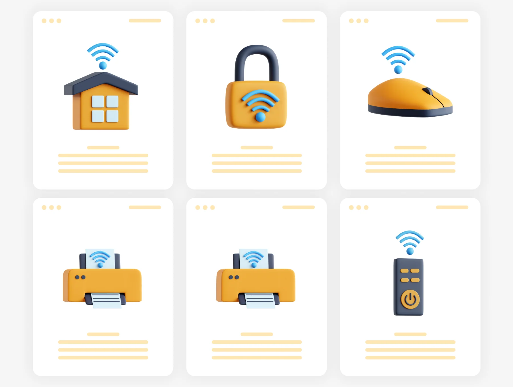 Smart Home 3D Icon Set 7