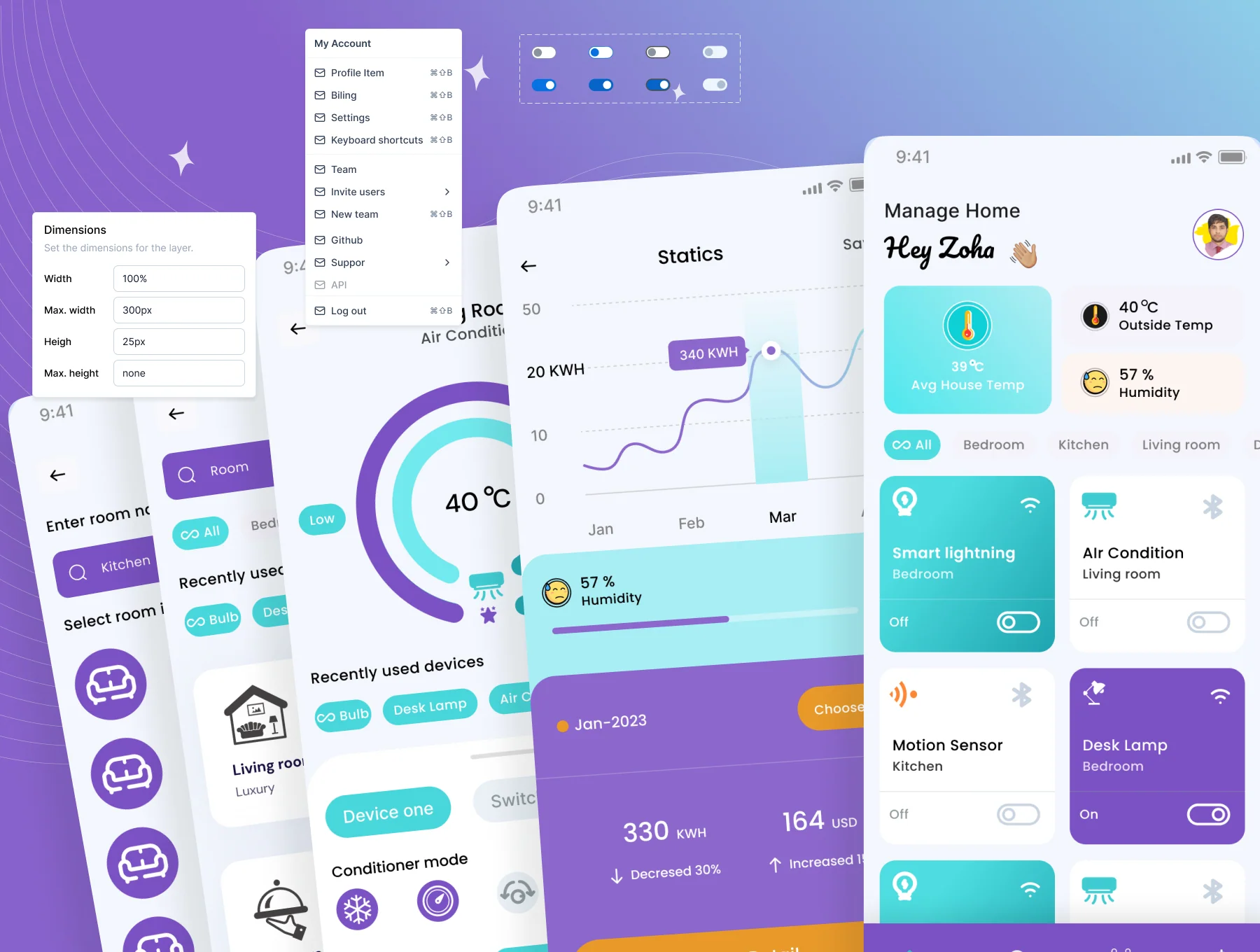 Smart Home Mobile App UI Kit 4