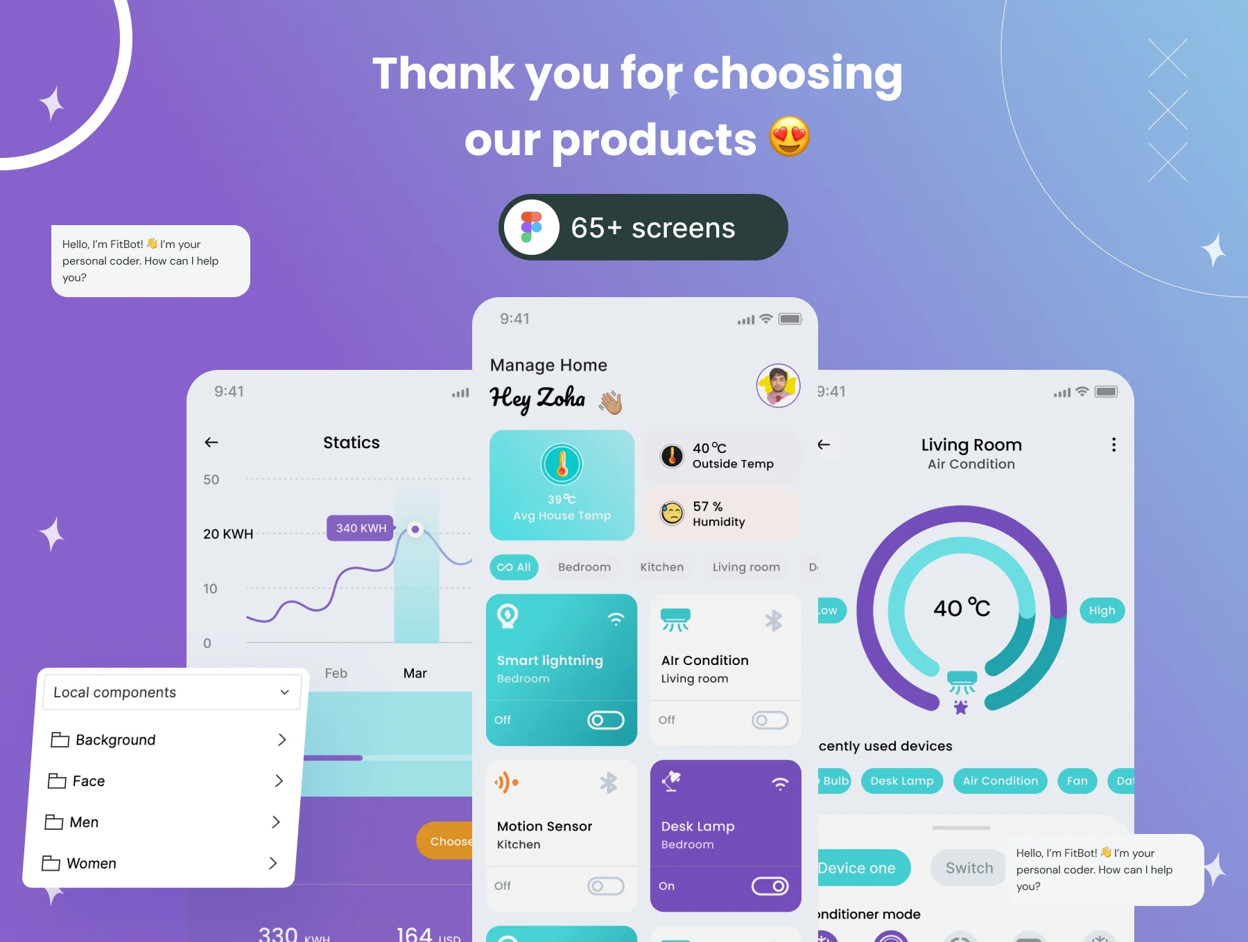 Smart Home Mobile App UI Kit 6