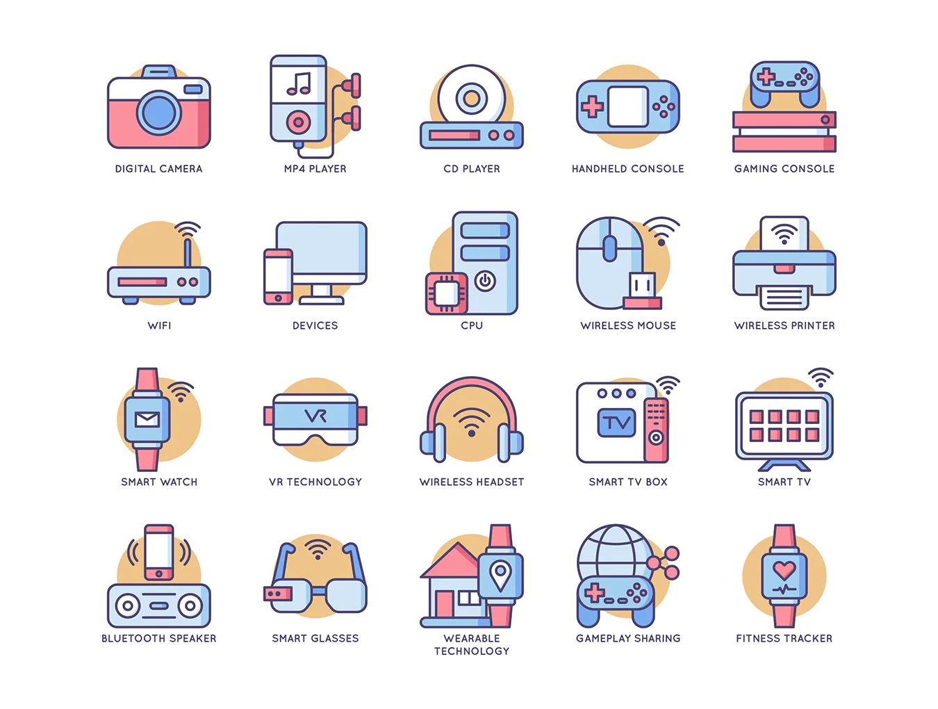 88 Smart Technology Icons | Butterscotch Series 5