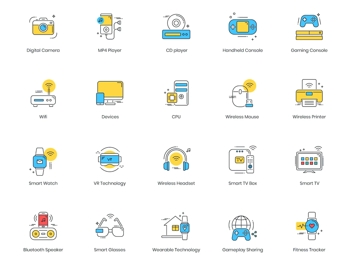 88 Smart Technology Icons | ColorPop Series 6