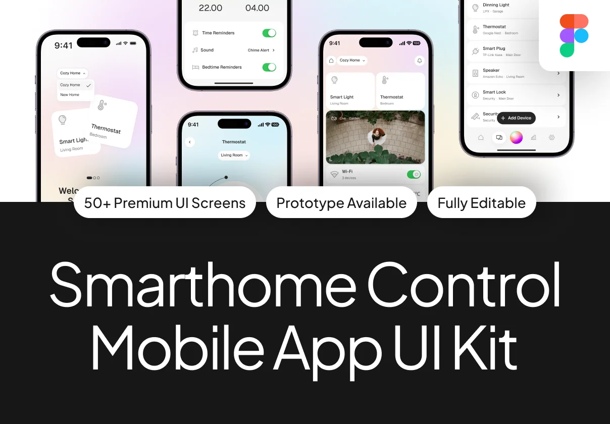 Smarthome Control Mobile App UI Kit