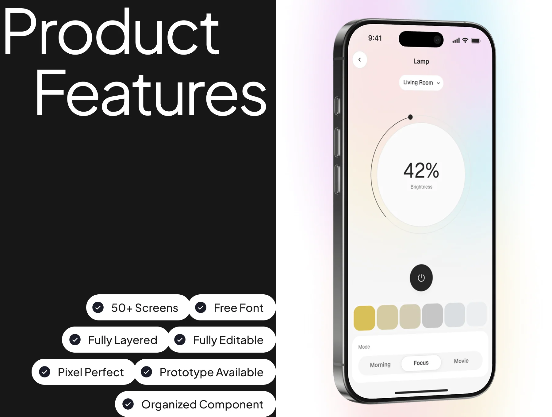 Smarthome Control Mobile App UI Kit