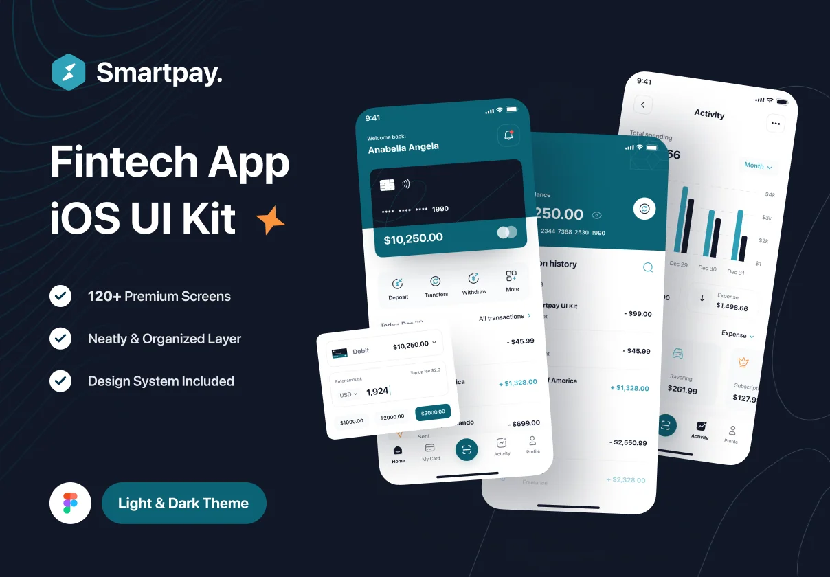 Smartpay - Fintech App iOS UI Kit