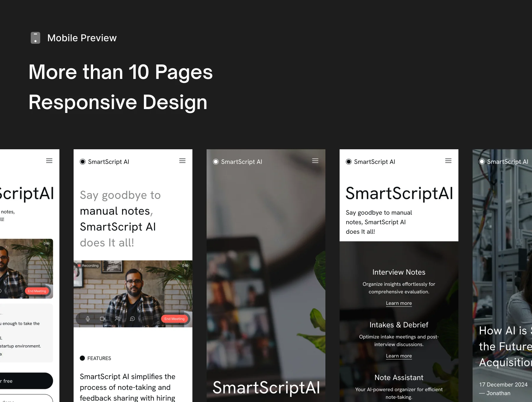 SmartScript AI - Note Automation Website UI Kit 6