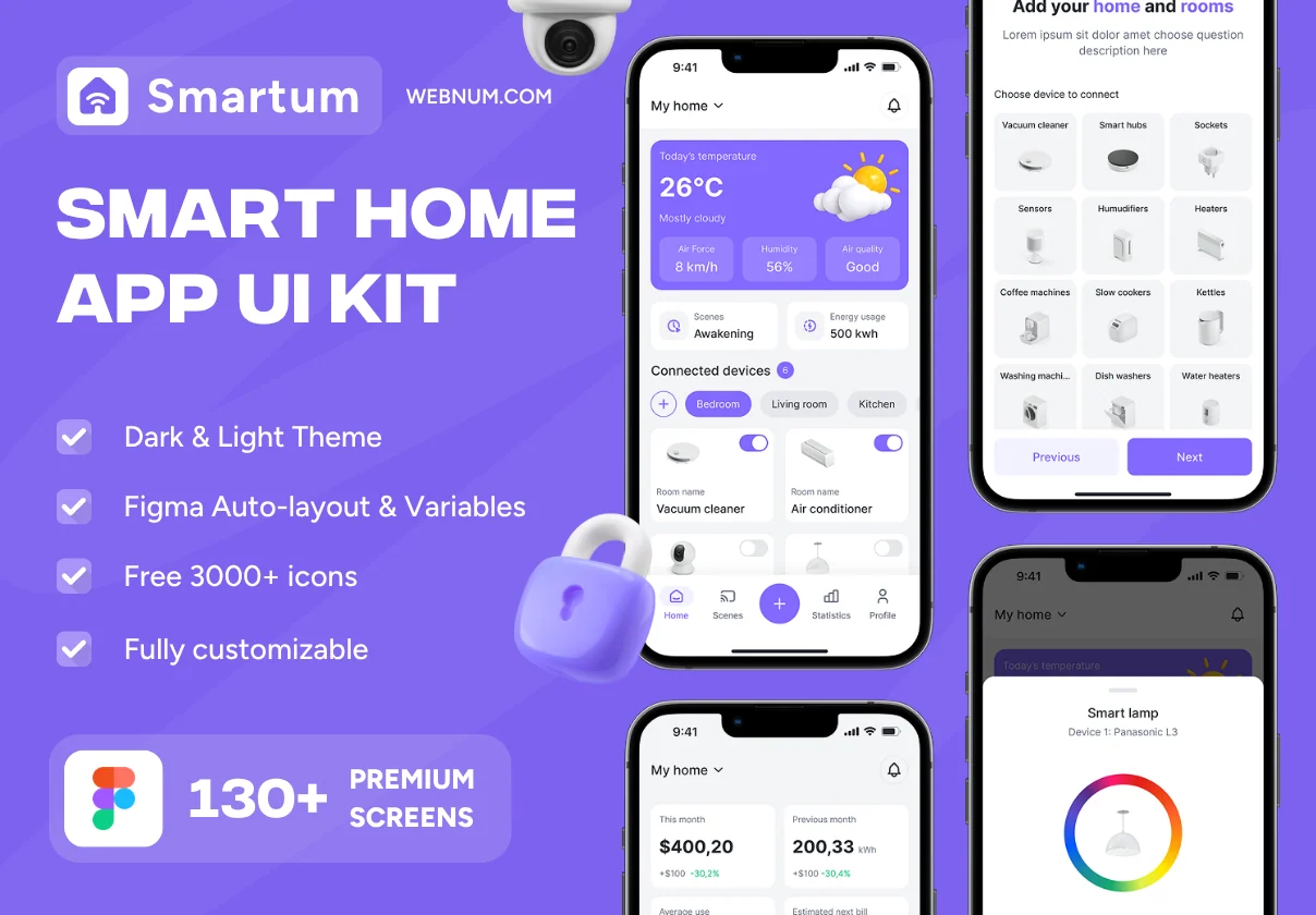 Smartum - Smart Home App UI Kit