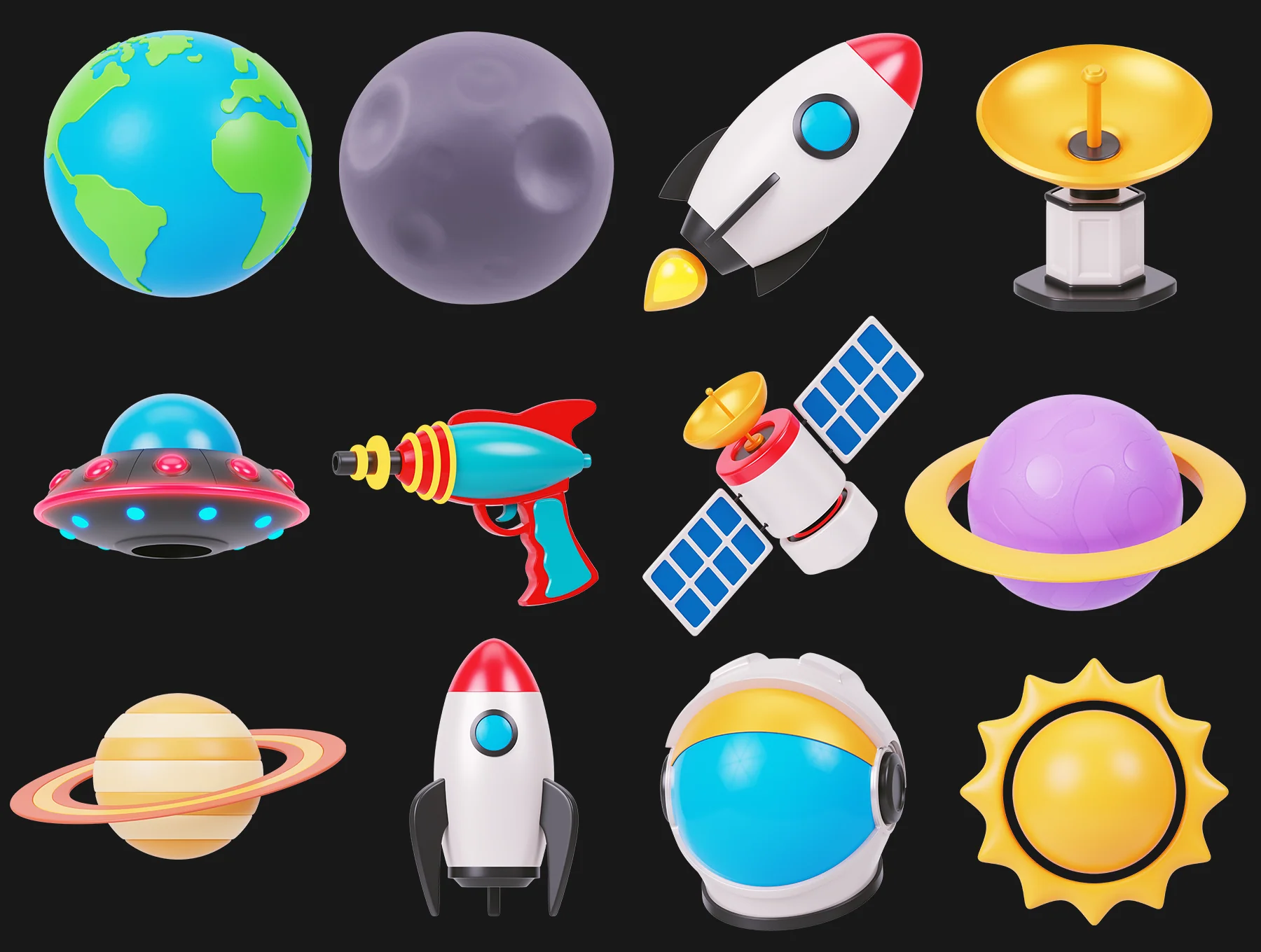 Space 3D Icon Pack 5