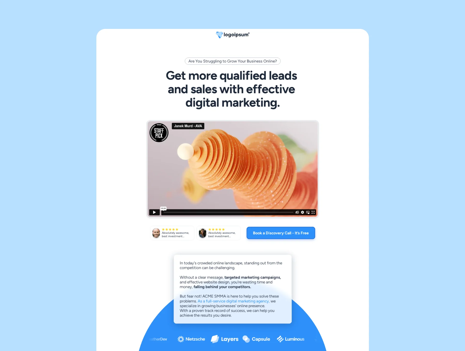 SMMAgency - Framer template for SMM Agency landing page 2