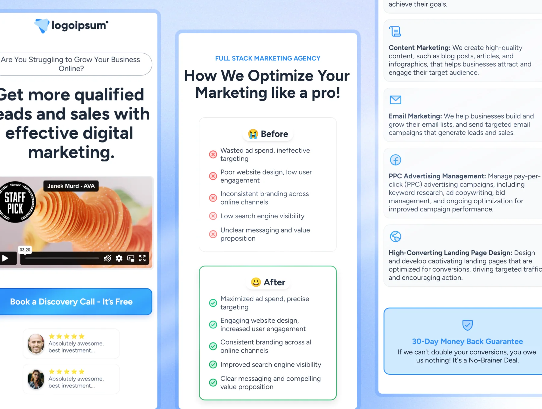 SMMAgency - Framer template for SMM Agency landing page 5