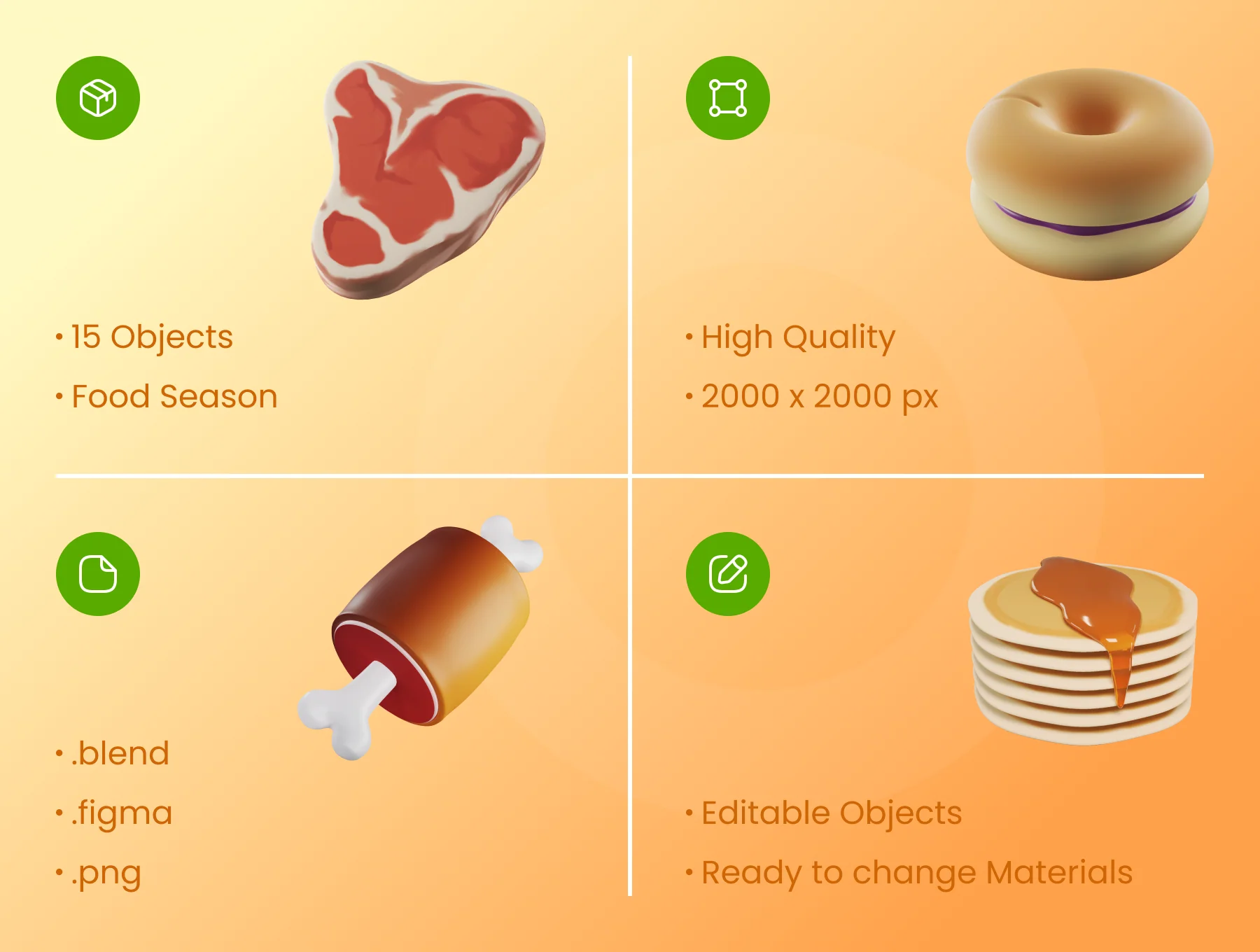 Snack 3D Illustration 2