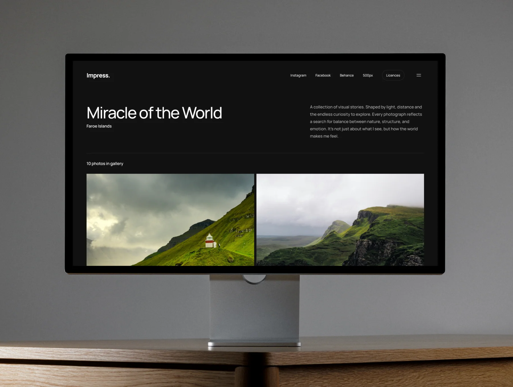 Impress — The One Template for Photographers
