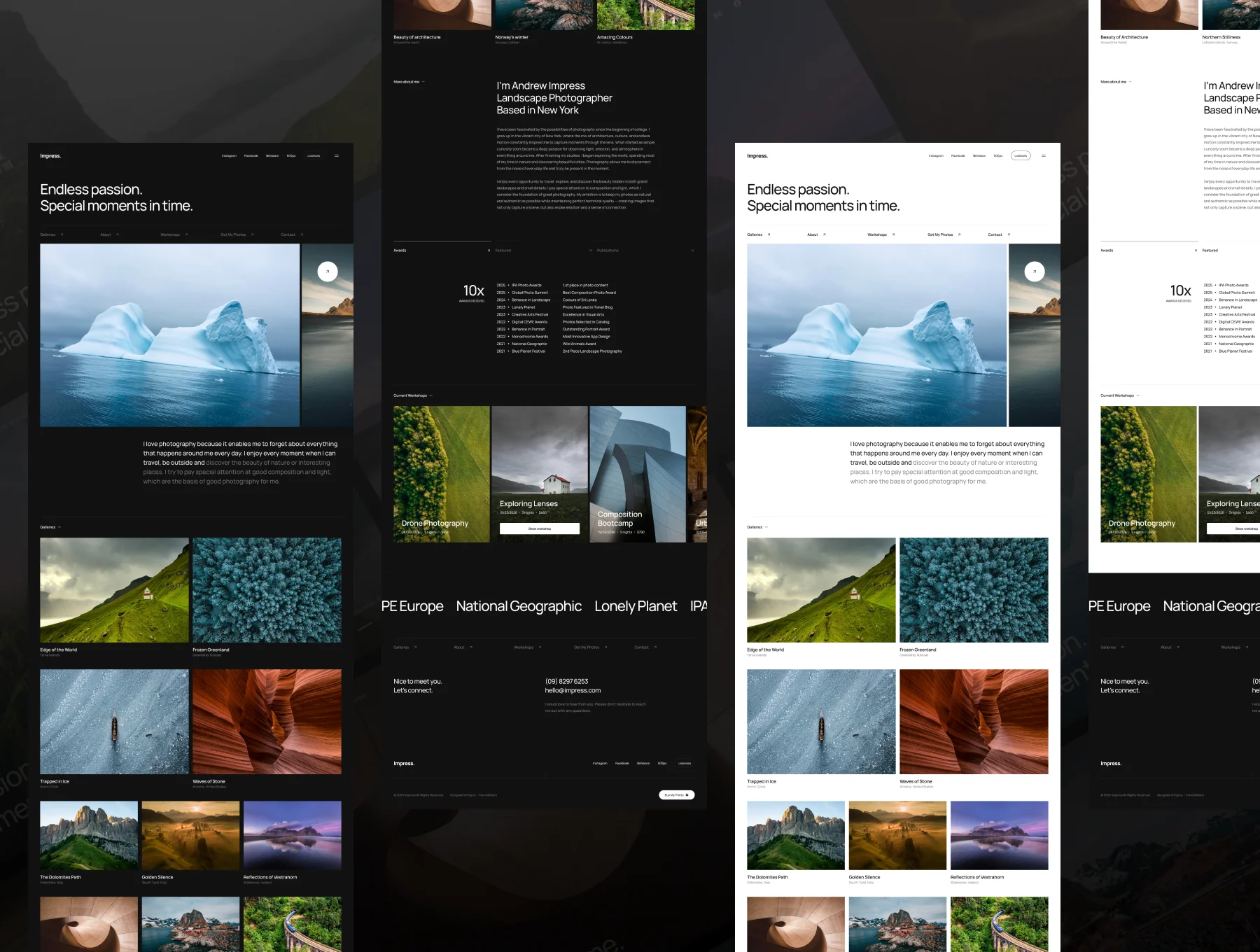 Impress — The One Template for Photographers 3