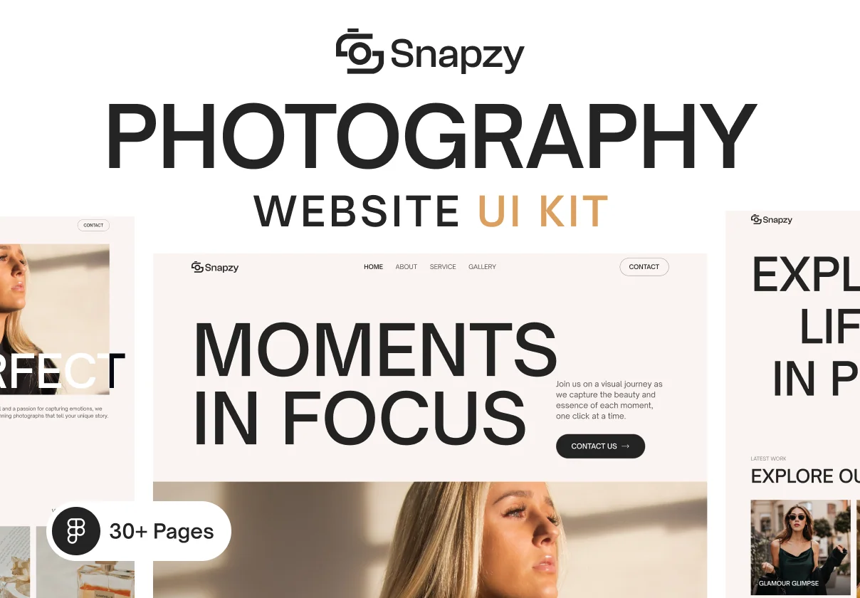 Snapzy - Photography Website UI Kit