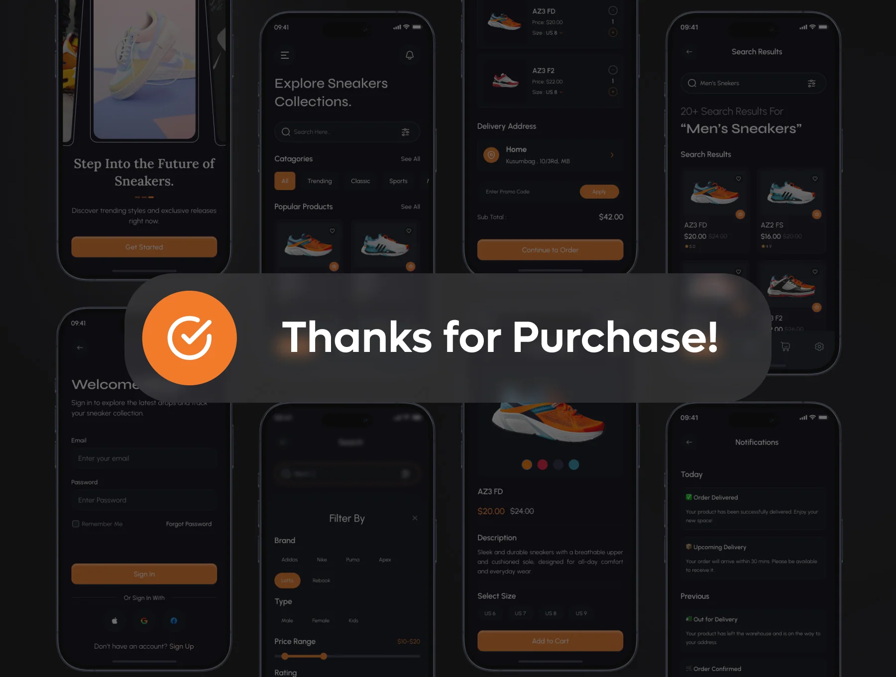 Sneako - Sneakers Store Mobile App UI Kit 6