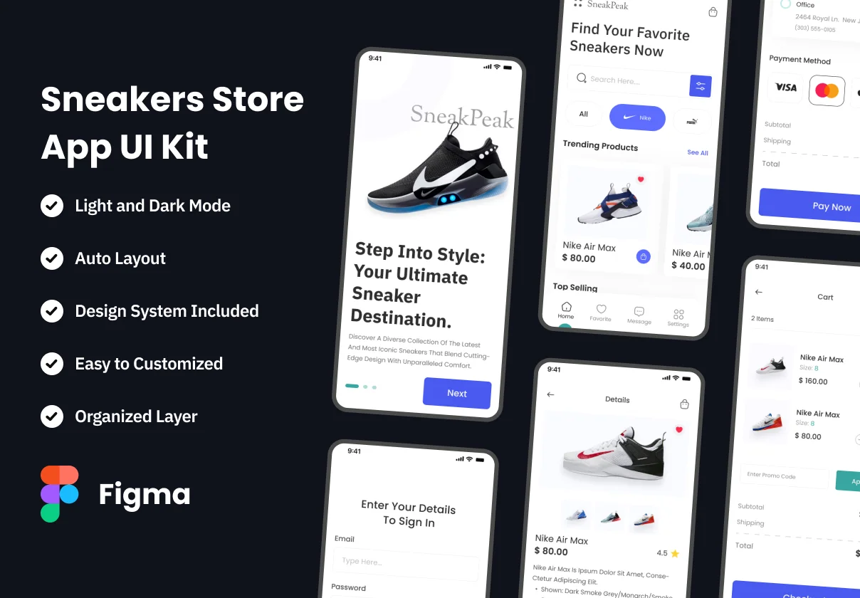 SneakPeak - Sneakers Store App UI Kit