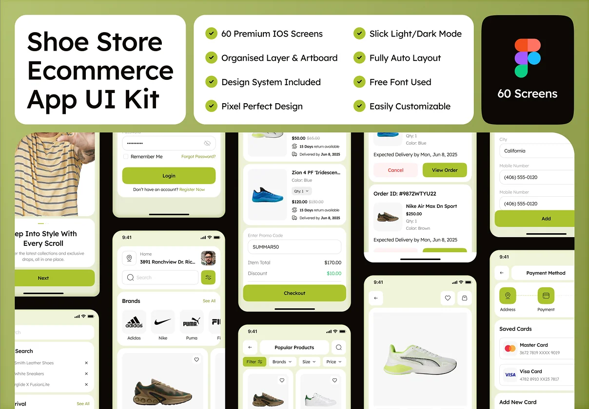 sneakX - Shoe Store Ecommerce App UI Kit