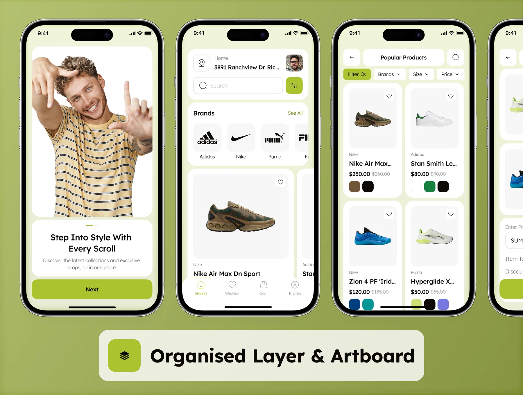 sneakX - Shoe Store Ecommerce App UI Kit 3