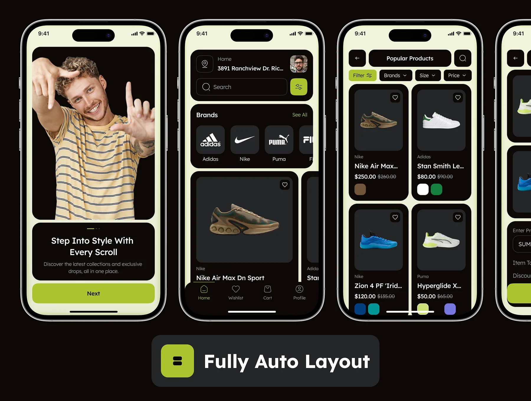 sneakX - Shoe Store Ecommerce App UI Kit 4