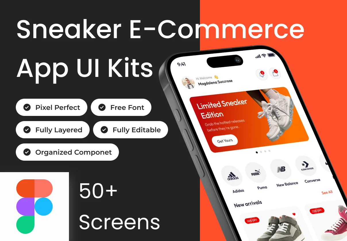 SNKRLY - Sneaker E-Commerce App Ui Kits